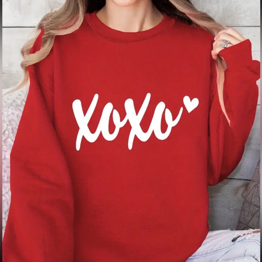 NEW Valentines Heart Sweatshirt, S-5X Valentines Day oversized